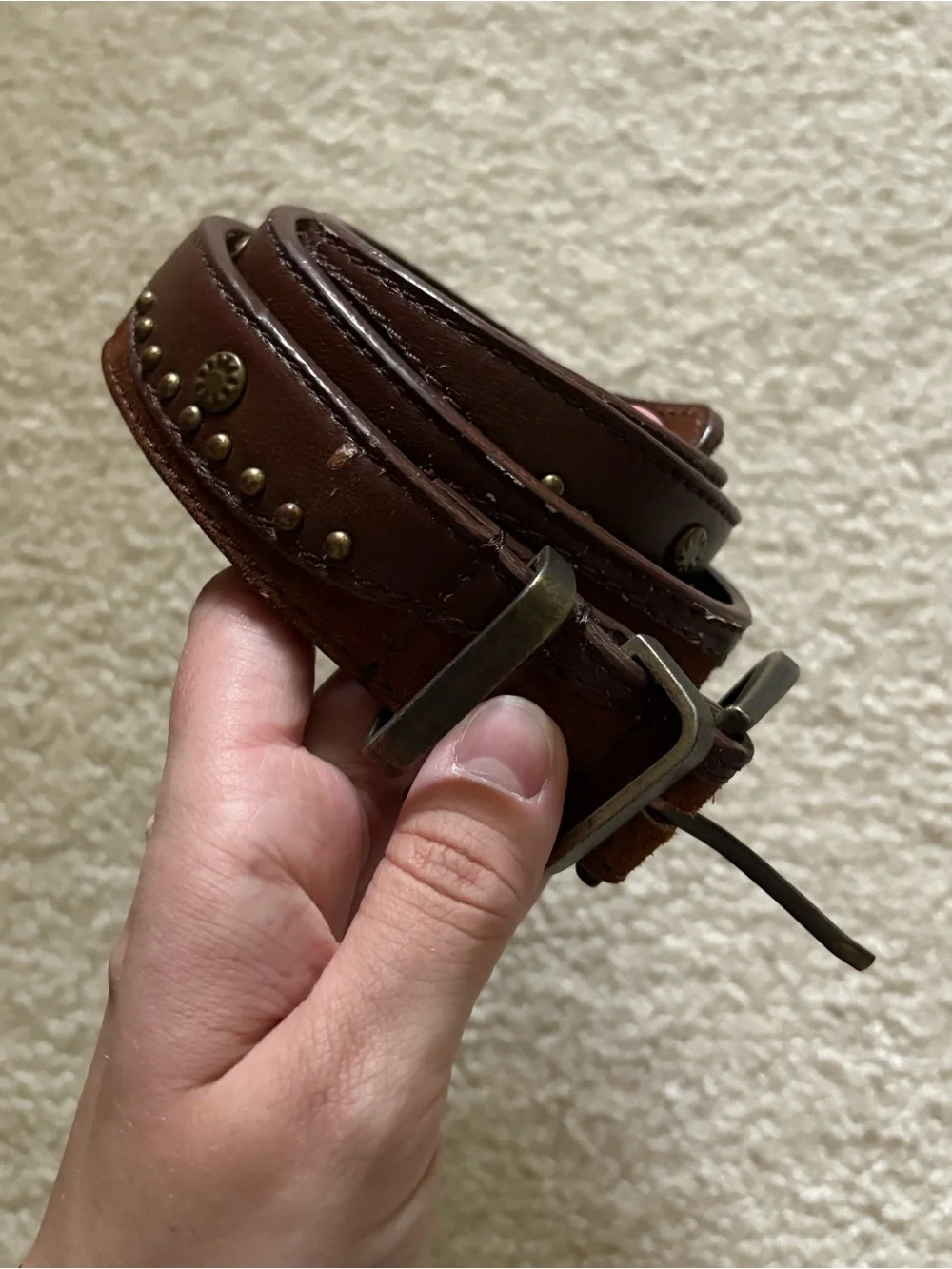 Free People Women’s Western Leather/Suede Stud Belt. Size M/L.